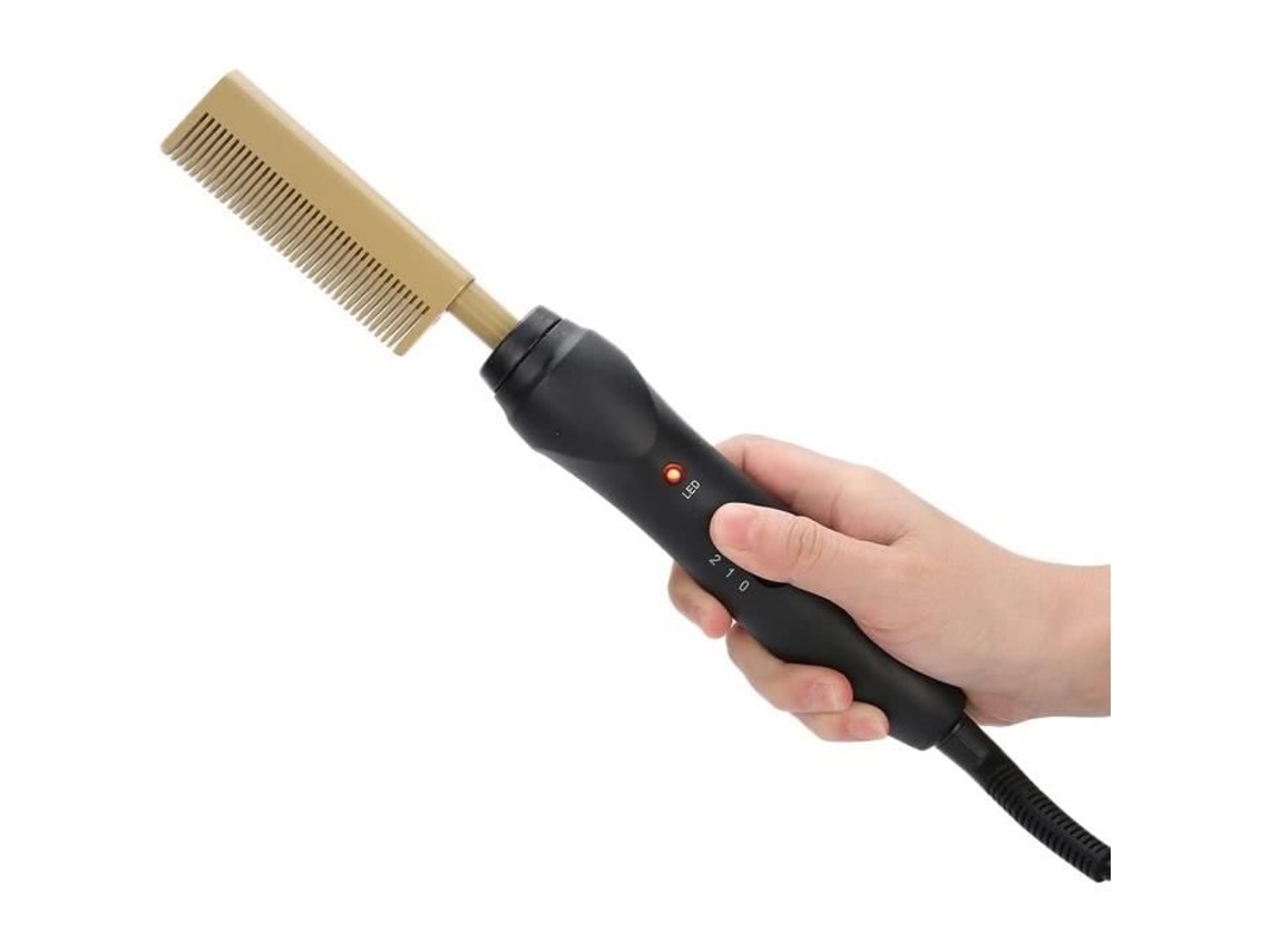 Pente alisador de cabelo duplo, 180 ° C, 200 ° C 50w Alisador de barba Pente alisador com Abs L3144 S/MARCA