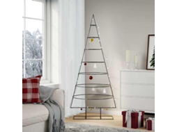 Vidaxl Árvore De Natal Para Decoração 180 Cm Metal Preto