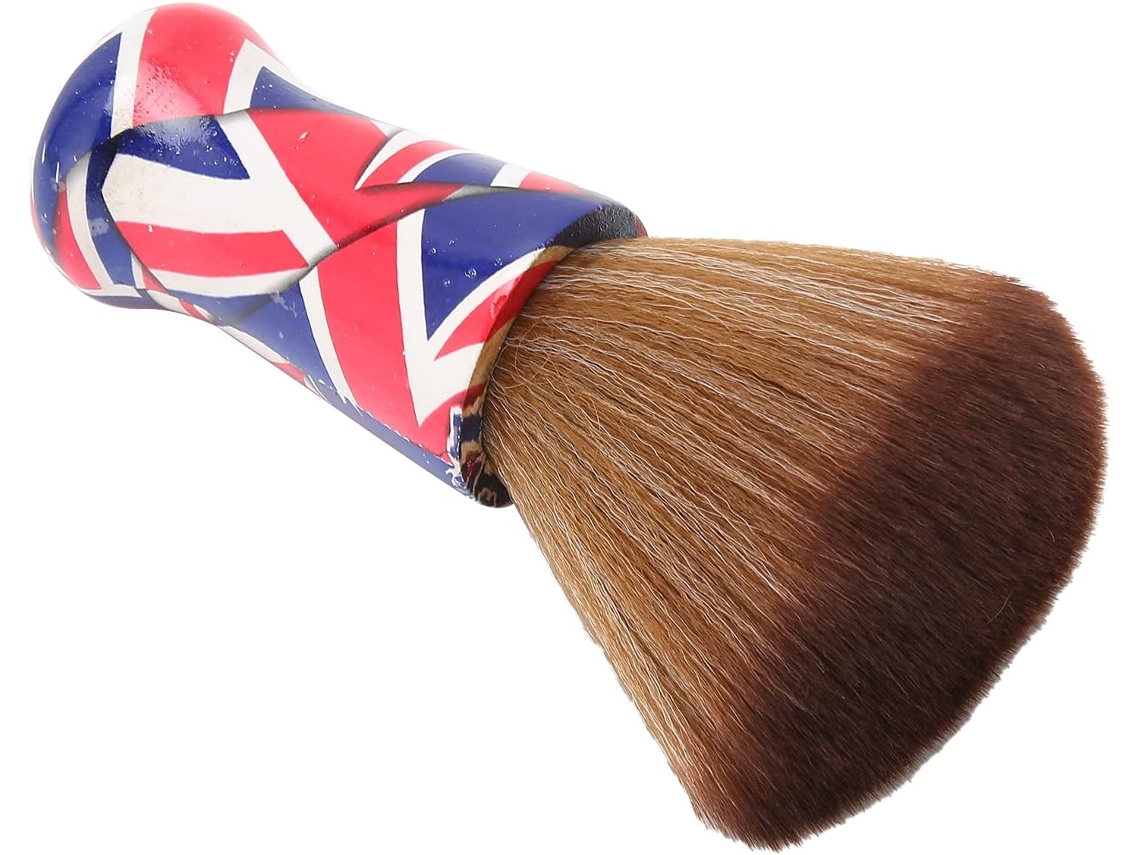 Escova De Nylon Macio Para Limpeza Do Pescoço Com Cabo Ergonômico Madeira Faia, Ideal Para Uso Em Salões De Beleza E
