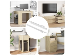 Vidaxl Corrediça De Gaveta 2 Unid. Branco 250 Mm Aço