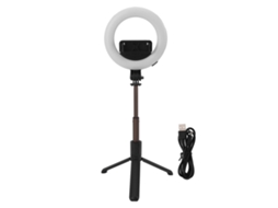 Lámpara de Mesa Circular 5 Pulgadas Trípode Bluetooth Selfies | S/MARCA