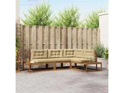 Vidaxl Conjunto De Sofás Para Exterior Natural E Bege