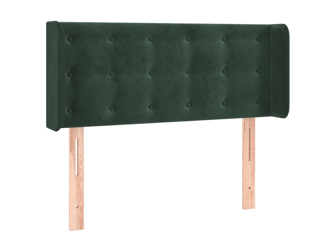 Headboard, Headboards Vidaxl Verde Veludo (93 X 16 X 78/88 Cm)