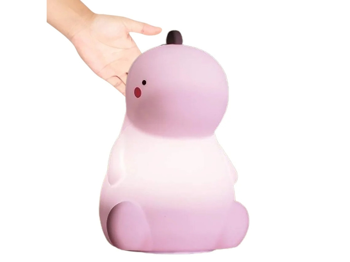 Luz Noturna De Dinossauro Infantil De Bebê De Silicone Que Muda De Cor Sensor De Toque Luz De Cabeceira Led Portátil Recarregável Bestvite