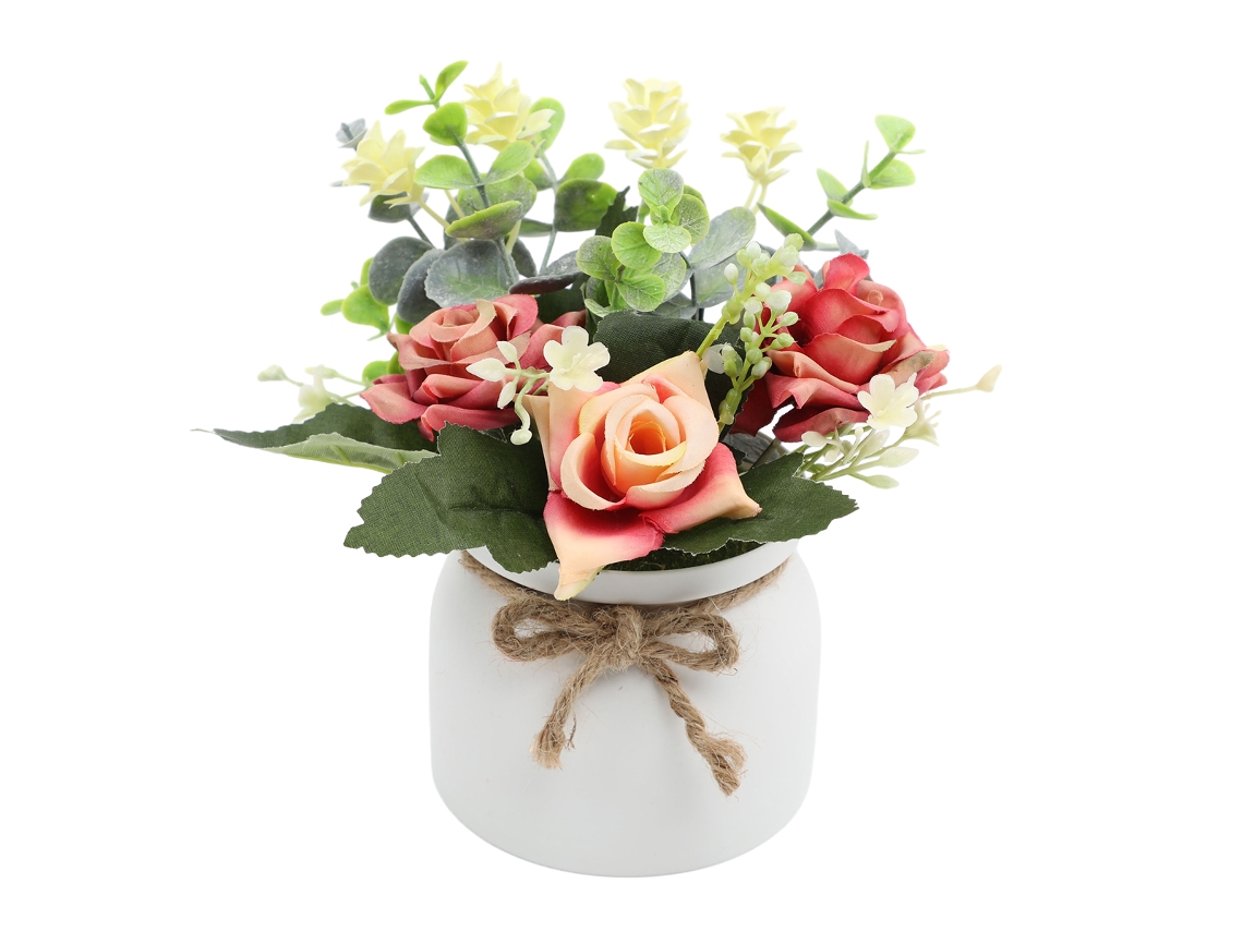 Arranjos de Flores Artificiais em Vaso Decoração Central de Mesa com Flores Falsas NEVEANCE