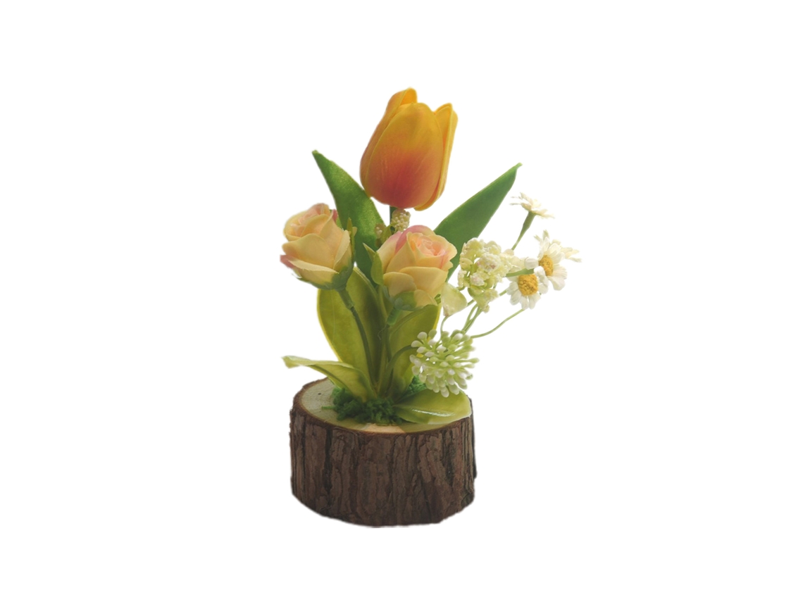 Tulipa Artificial em Vaso para Decoração de Casa LAXISCREED