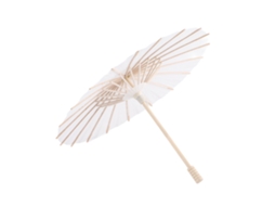 GUARDA CHUVA de Papel Decorativo Branco 30cm | S/MARCA