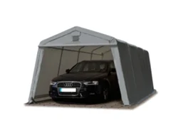 Tenda Garagem 3,3x6,2 M Pe 600 N Garagem Portátil Abrigo Compacto De Armazenamento Refúgio 100 Impermeável Cinza Toolport