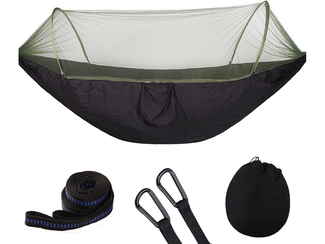 Rede de Viagem de Nylon e Pe Leve, Resistente, Respirável para Camping | S/MARCA