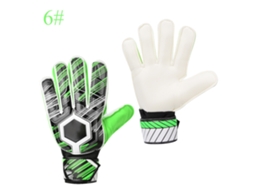 Business luvas de Goleiro Profissional Futebol com Proteção de Dedos Latex 3mm Verdes Tamanho 6