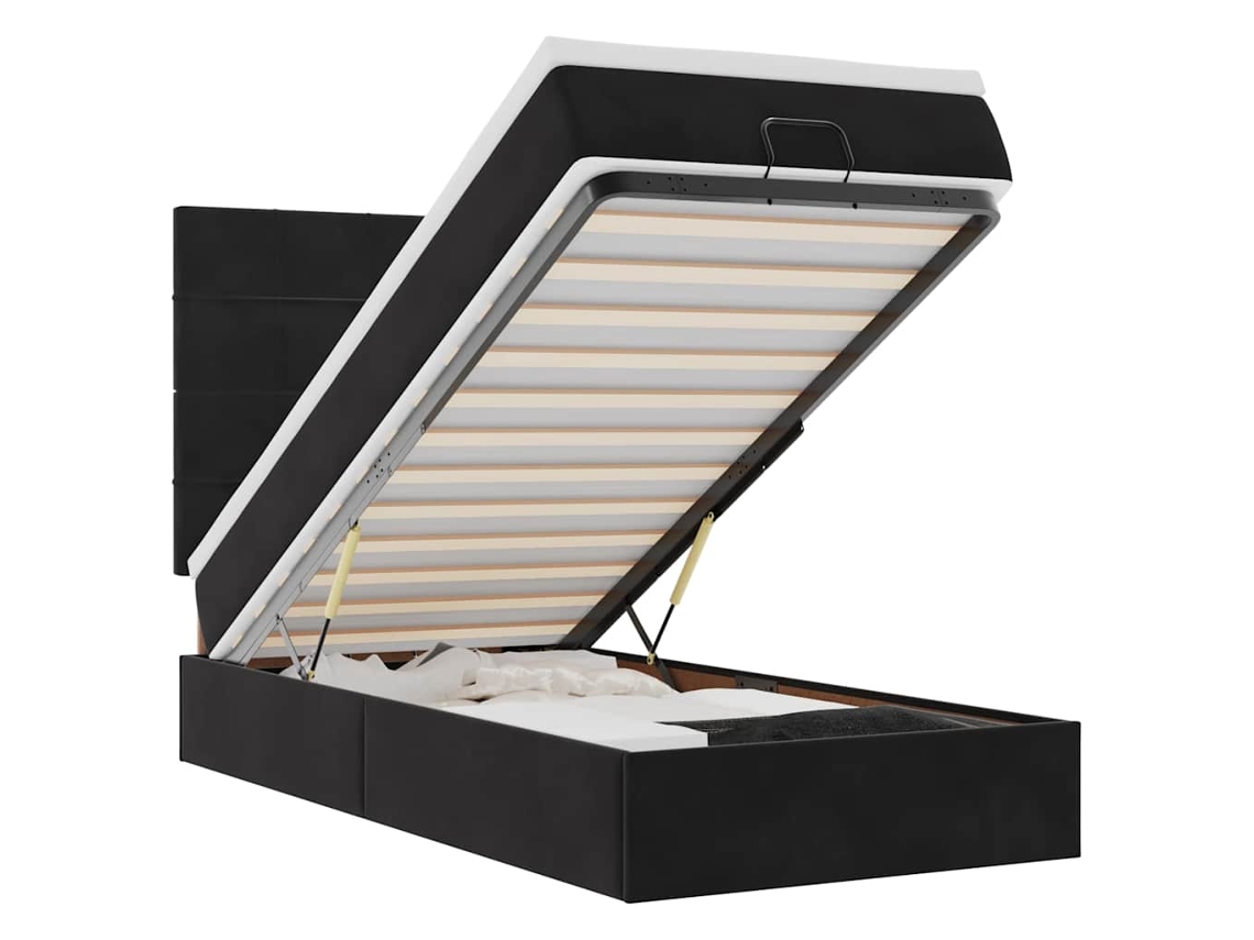 Ottoman Bed, Ottoman Beds Vidaxl Preto Veludo (80 X 200 Cm)