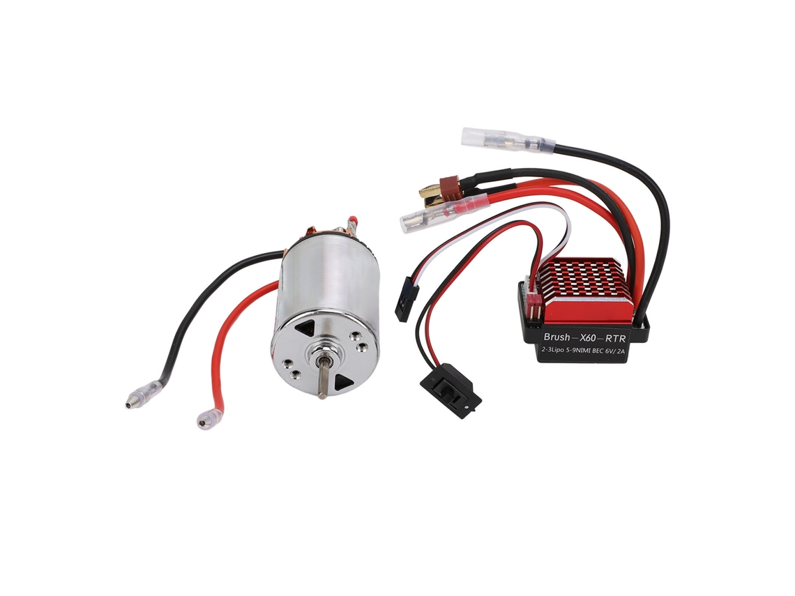 Kit Motor Esc De Rc Crawler 550 Brushless 60a Baixo Ruído Alta Torção Para Scx10 1/10 Com Plug T