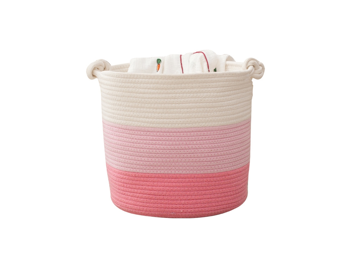 Cesto Organizador Para Artigos De Bebê, Cesto De Roupa Suja Com Alça, Rosa Tommy01