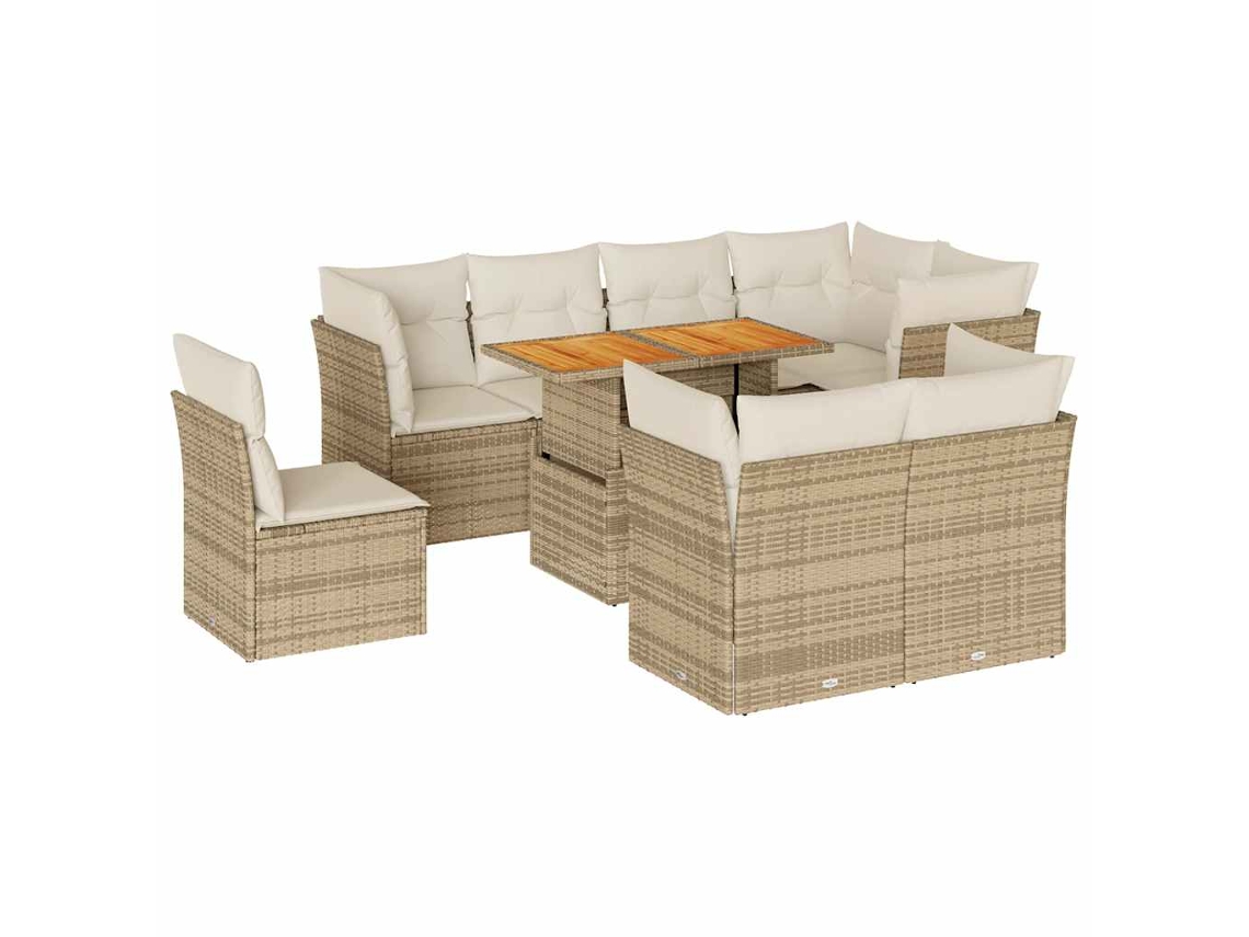 Garden Sofa Set, Garden Sofa Sets Vidaxl Bege Rattan / Vime (n/a)