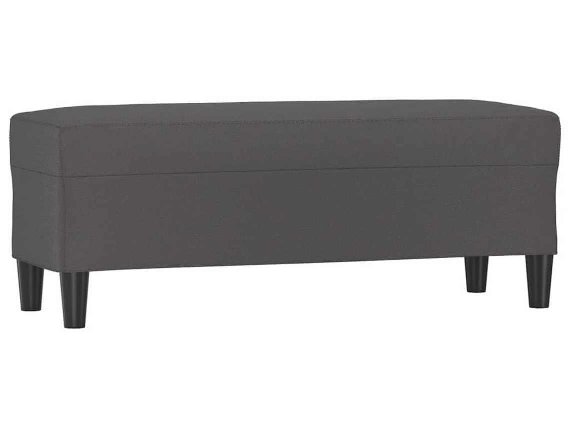 Bench, Benches Vidaxl Cinzeto Couro Artificial (100 X 35 X 41 Cm)