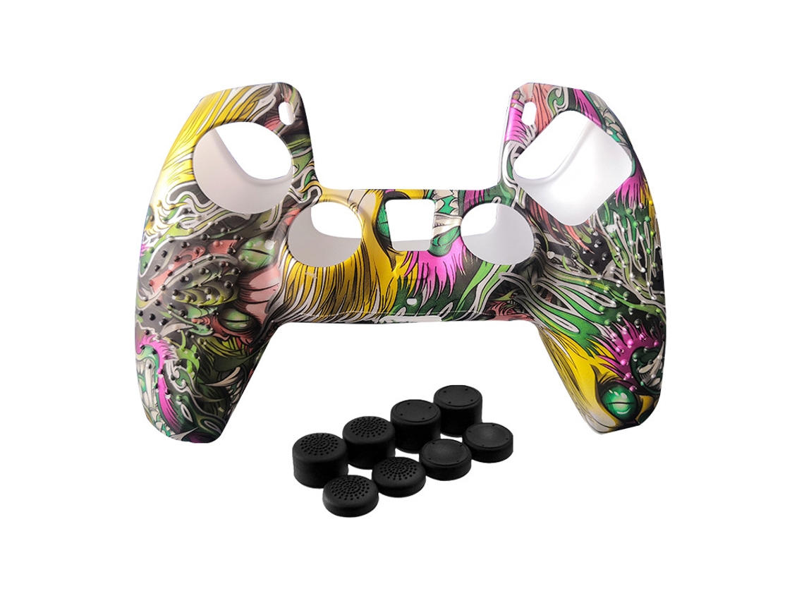 Capa Para Ps5 Com 8 Protetores De Polegar Spqment