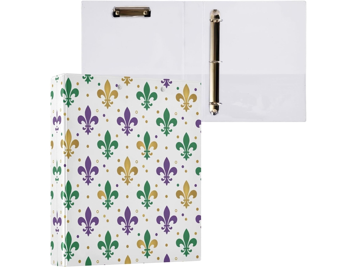 Pasta de 3 Argolas para Papel Tamanho Carta , Organizador Redondas com Prancheta, Prancheta Ma (27,9 X 21,6 Cm)