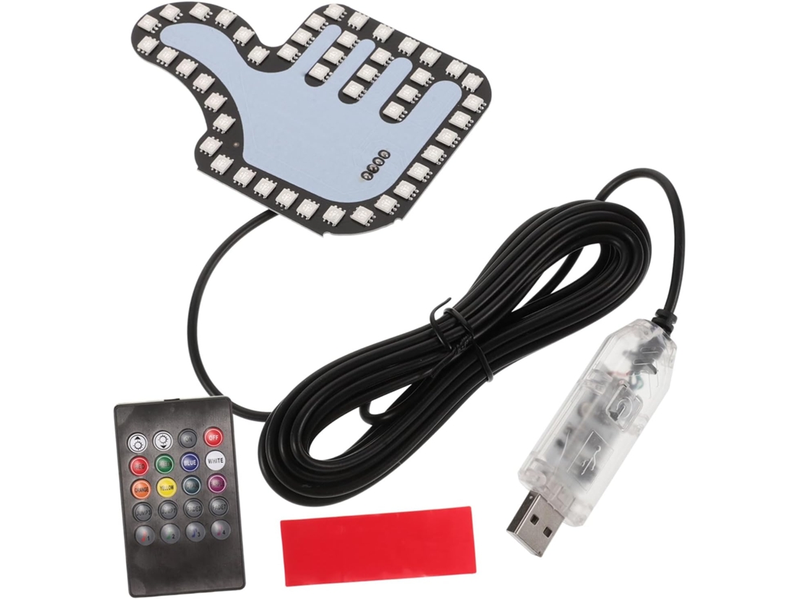 Luz Led Preta Para Carro Com Controle Por Gestos E Remoto, Sinalização Luminosa Interativa Anticolisão Em Pvc Para Uma