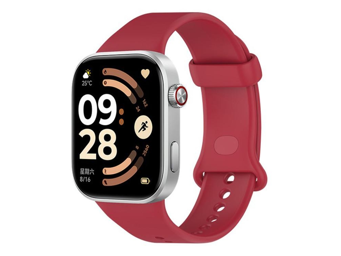 Bracelete Para Xiaomi Band 9 Pro / 8 Pro - Silicone Respirável - Cor Sólida Vermelha
