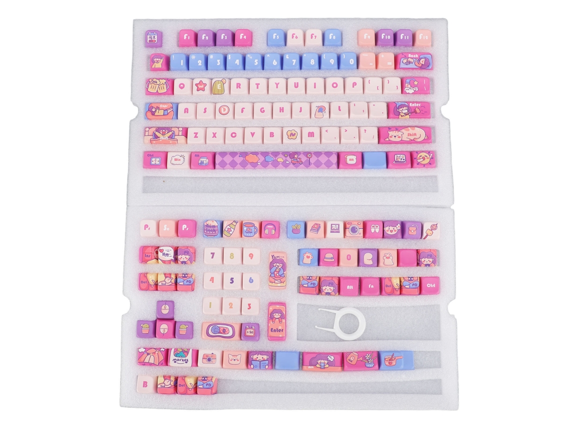 Teclas de Teclado LAXISCREED (perfil Mda, Sublimação Pbt, 138 Teclas)