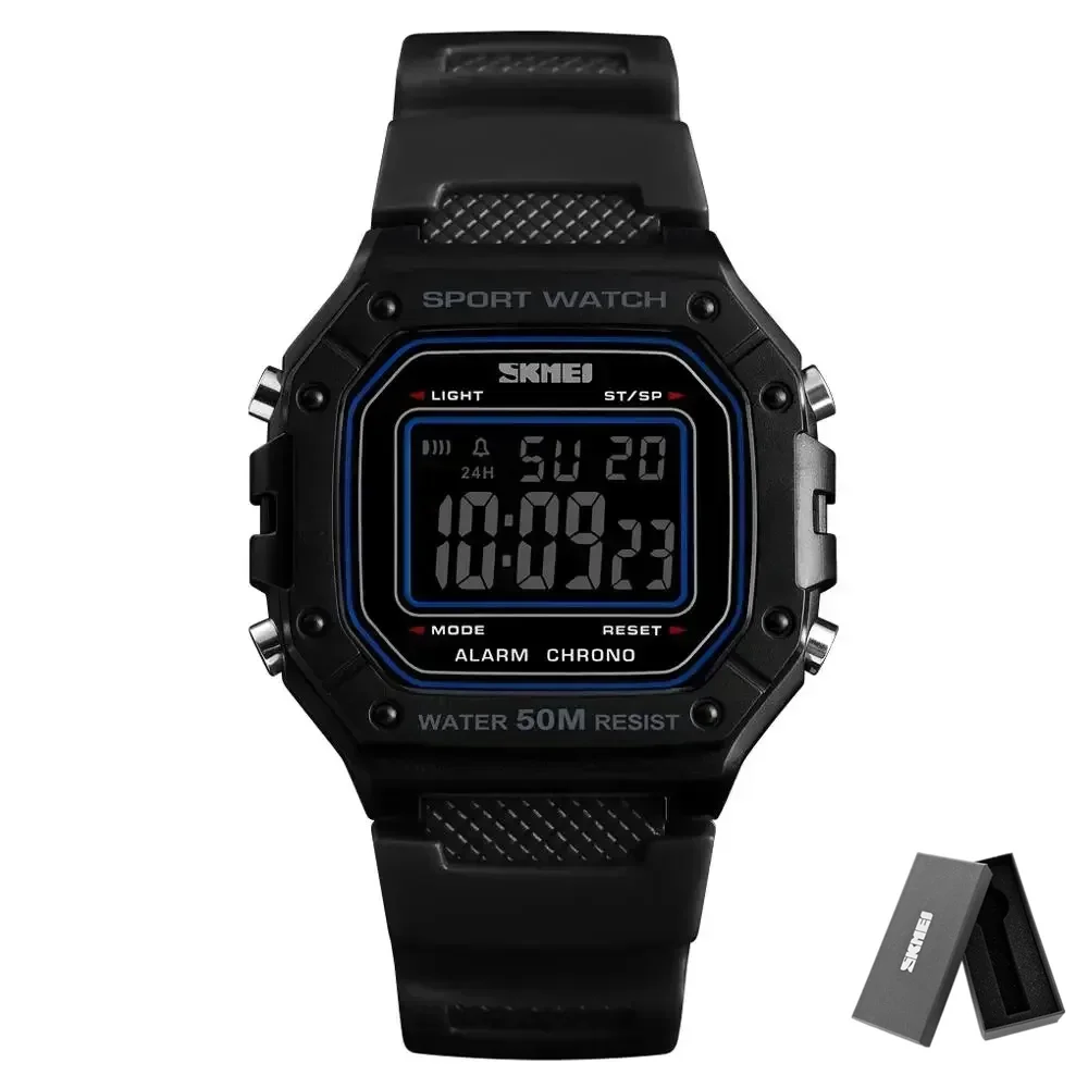 Relógio MDUG esportivo masculino para atividades ao ar livre, resistente à água até 5 bar, com alarme, estilo militar