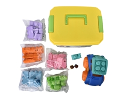Blocos De Montar De Borracha Macia Para Bebê Brinquedo De Educação Infantil Carro