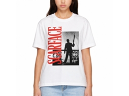 Rockinstone Scarface Movie Red Logo White Adult T-shirt Size:l