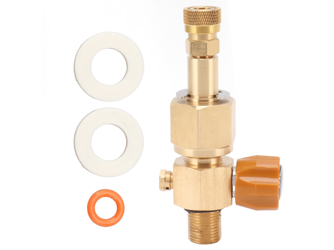 Laxiscreed Válvula De Enchimento De Cilindro Co2, 5/8-18unf, Com Conector De 8mm