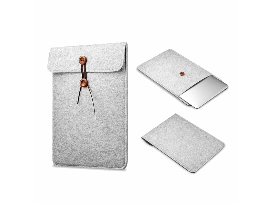 Capa Para Computador/laptop Em Feltro Cinza - 13,3 Polegadas