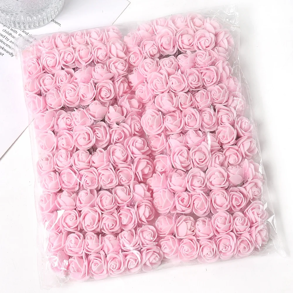 (rosa Claro) Buquê Artificial Com 144 Rosas De 10cm - Acessório Para Presente Diy