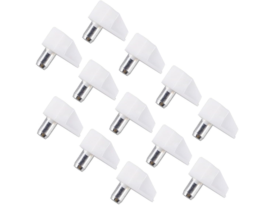Conjunto De 30 Suportes De Prateleira De Plástico Branco, Resistentes E Ideais Para Prateleiras.