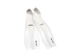 Aletas De Mergulho Full Foot Sem Cintos Para Snorkeling E Natação Tamanhos 4 Com Bolsa De Malha Xl Branco Transparente