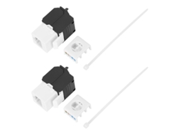 Módulo de Rede Cat6a Não Blindado 180 Graus Componentes Elétricos 2pcs