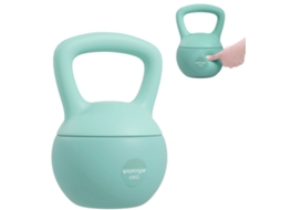 Kettlebell 6 Verde Kg Preenchido Com Areia Metálica E Cabo Antiderrapante Para Treinamento Em Casa 19x19x28 Cm