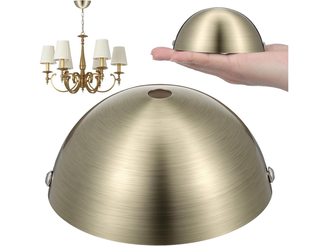 Kit De Canopla Semicircular Ferro Para Lustre