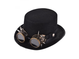 2026-sombrero Alto Steampunk Con Gafas Para Halloween Fiesta Cosplay Artesanal Accesorios Estilo E