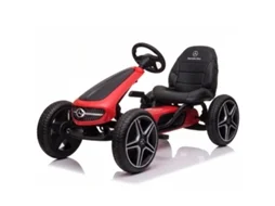 Go Kart De Pedales Para Crianças Mercedes - 3 A 7 Anos - Rodas Eva - Vermelho