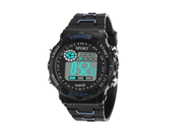 Relógio Eletrônico Masculino Estilo Casual com Display Led Azul Fashion