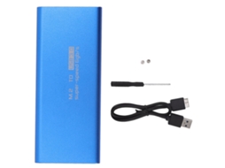 Enclosure Adaptador Case Ssd Ngff M.2 Para Usb3.0 Externo Azul 6gbps