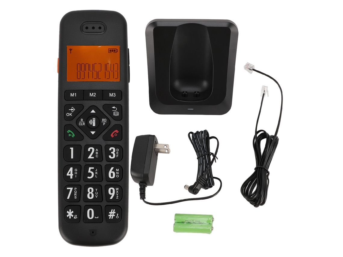 Telefone Sem Fio Com Botões Grandes, Id De Chamada, Bloqueio De Chamadas E Display Iluminado Para Casa Plug Us