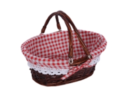 Cesta de Piquenique de Vime Pequena para Atividades Rurais LAXISCREED