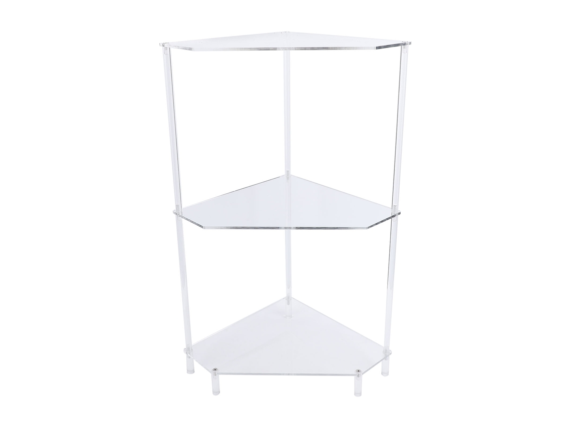 Mesa De Canto Triangular De Acrílico 3 Camadas Resistente À Água Banheiro