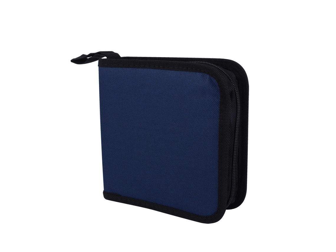 Bolsa Organizadora de CD/DVD para 40 Discos com Zíper, Tecido Oxford, Armazenamento Portátil | S/MARCA