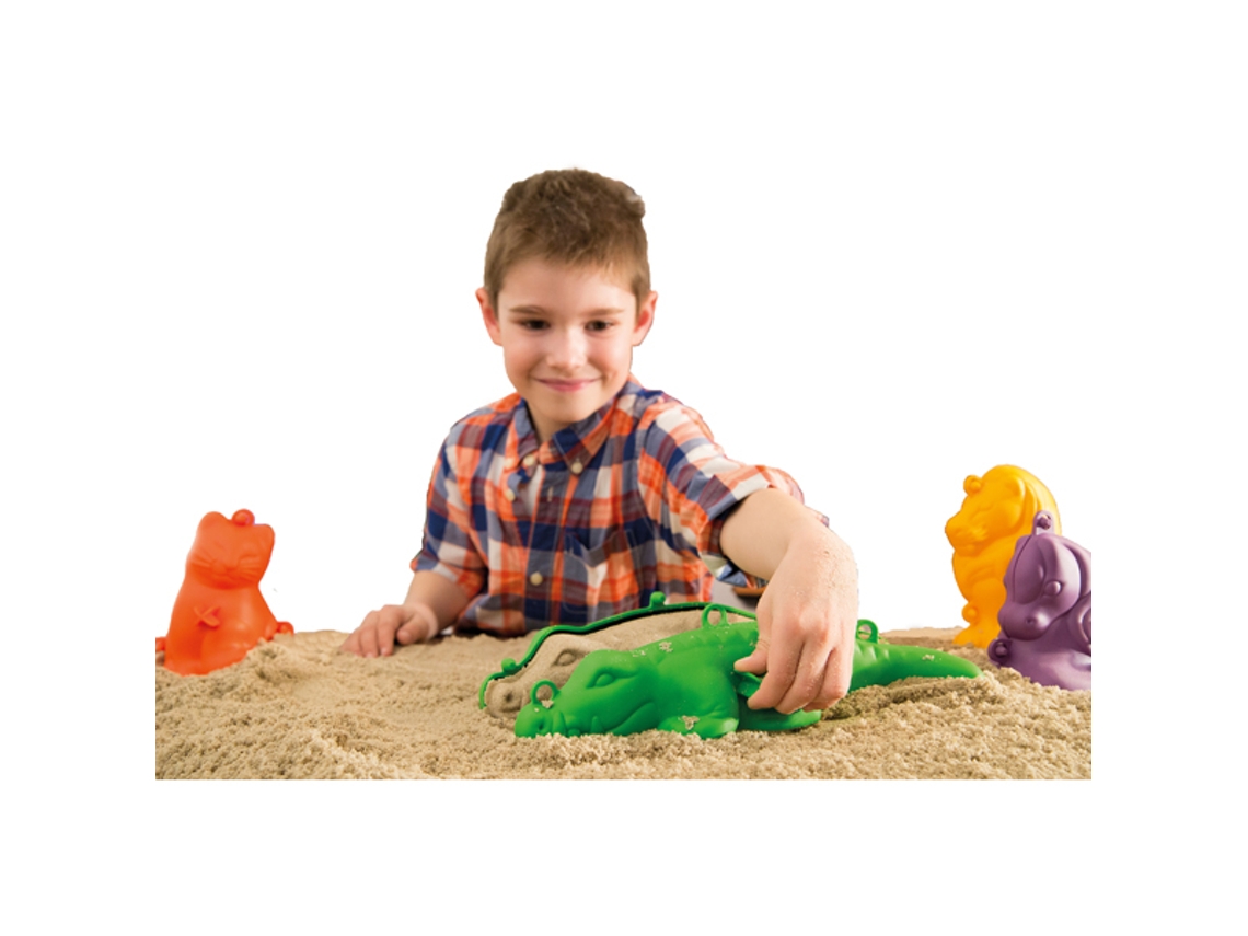 Conjunto De 4 Moldes De Areia 3d Grandes Da Eduplay Brinquedos Para Exterior Em Formato De Animais.