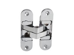 Bisagra Oculta 3D Linjou, aço inox, acetinada, 2 peças, 30x110mm, esquerda e direita