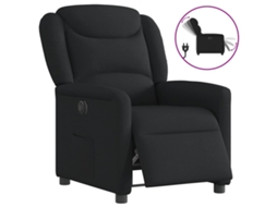 Vidaxl Poltrona Elétrica Reclinável Tecido Preto