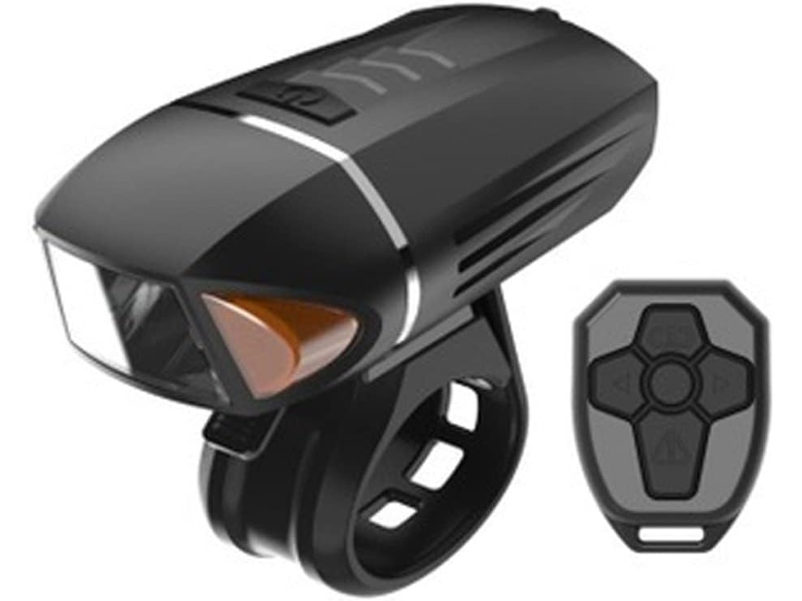Farol De Bicicleta Led Preto Recarregável Via Usb Com Controle