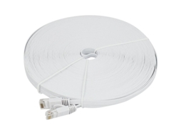 Lurelia Cabo Ethernet Cat6 Rj45 10 Gbps 250 Mhz 100 Pés Plano Banhado A Ouro Branco Para Rede Lan