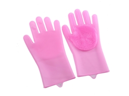 Luvas De Esponja Para Limpeza Louça, Luvas De Silicone Reutilizáveis​​ Para Esfregar