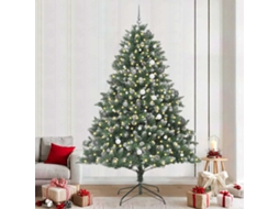 Vidaxl Árvore De Natal Artificial Verde 240 Cm Pvc, Plástico E Aço